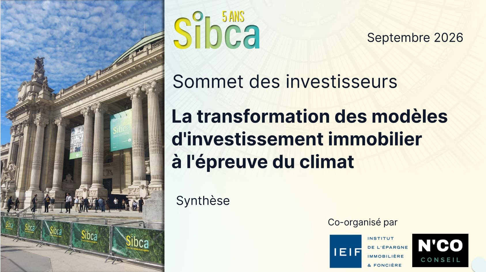 Synthèse du Sommet des Investisseurs du SIBCA 2026